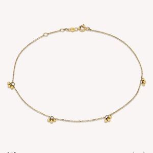 10K GOLD CLUSTER ANKLET